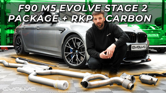 F90 M5 Evolve Stage 2 Package - Catless Downpipes + Remus - Evolve Automotive
