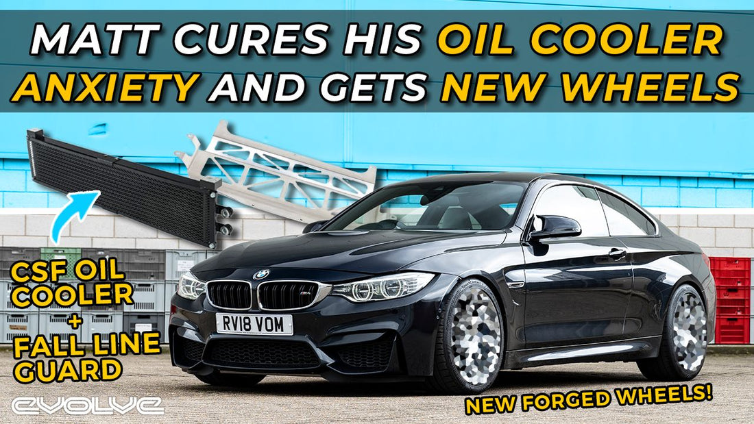 Fixing Matt's damaged oil cooler on his F82 M4 with CSF + Fall Line - Plus new forged wheels!