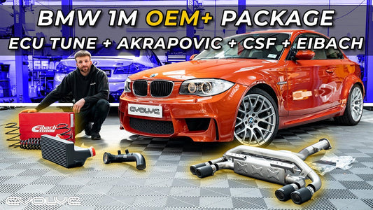 OEM+ 1M Upgrade Package! Evolve Stage 1 Tune + Akrapovič Exhaust + CSF Intercooler + Eibach Springs - Evolve Automotive