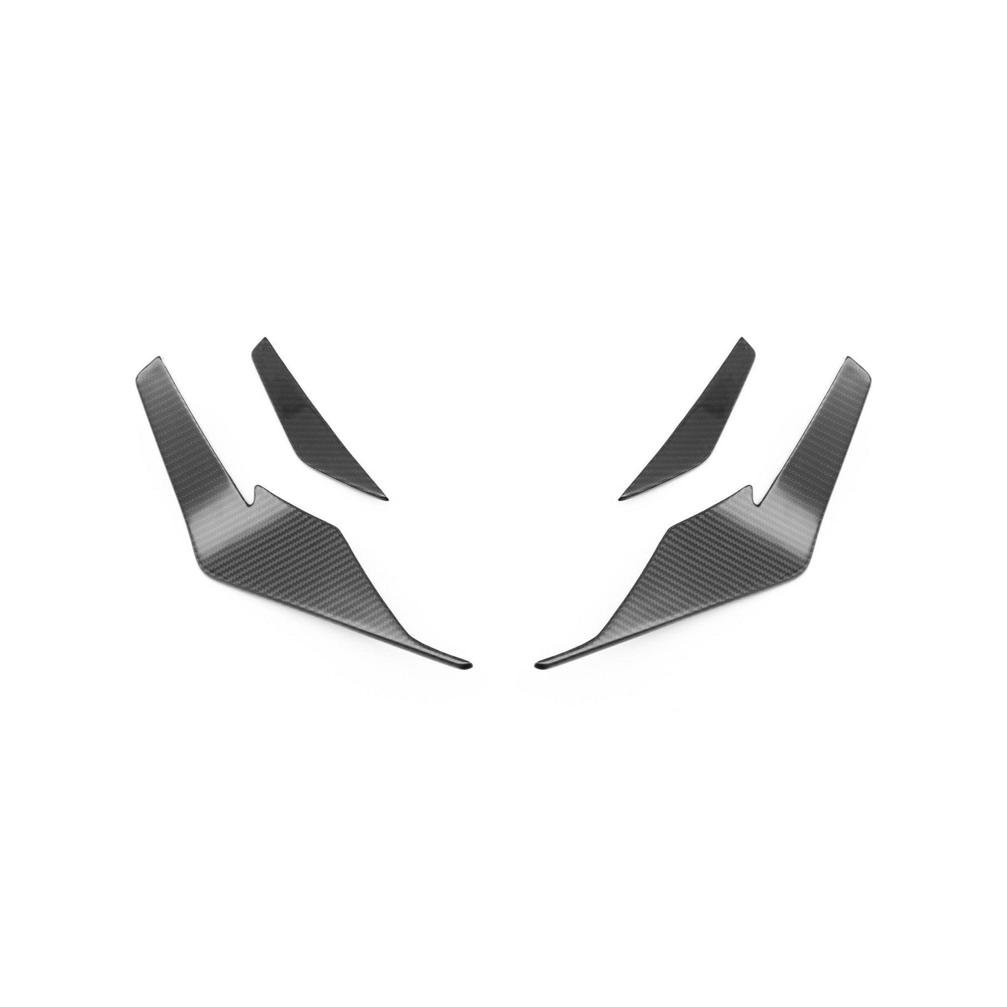 Audi R8 4S Facelift LCI Pre-Preg Carbon Fibre Front Bumper Canards by FORM (2021-2024) - Evolve Automotive