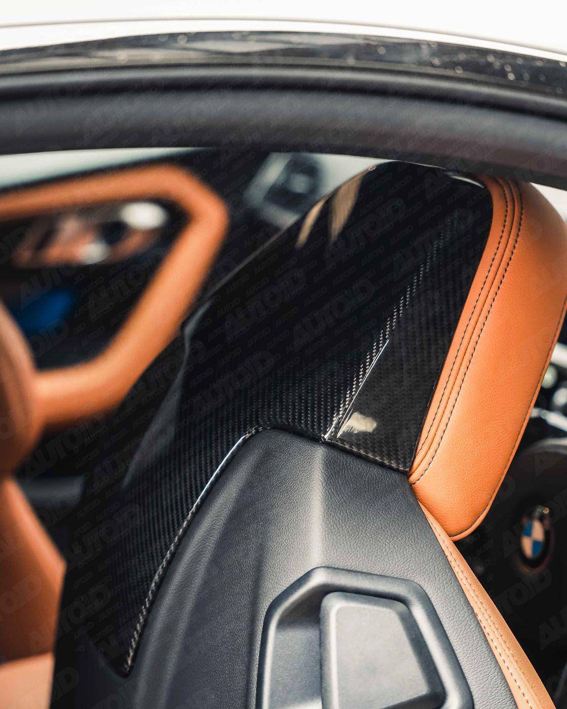 BMW 2 Series G42, M3 G80, M4 G82, M2 G87 Pre-Preg Carbon Fibre Seat Back Cover by FORM (2018+) - Evolve Automotive