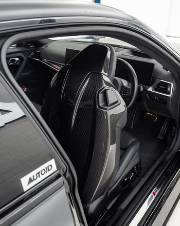 BMW 2 Series G42, M4 G82, M2 G87 Pre-Preg Carbon Fibre Full Seat Back Covers by FORM (2018+) - Evolve Automotive