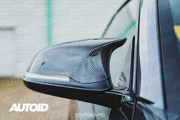 BMW F Chassis Pre - preg Carbon Fibre M Style Wing Mirror Unit by Trevora (2012 - 2019, F20 F21 F22 F30 F32 F87) - Evolve Automotive