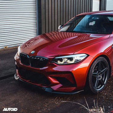 BMW M2 Competition F87 EVO - S Gloss Black Front Splitter by ZAERO (2018 - 2021) - Evolve Automotive