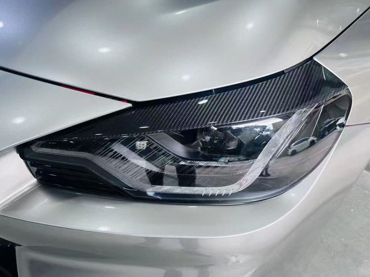 BMW M2 G87 Pre-Preg Carbon Fibre Headlight Eyebrow Cover by FORM (2023+) - Evolve Automotive