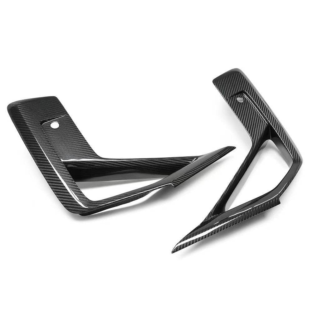 BMW X3M F97 & X4M F98 LCI Pre-Preg Carbon Fibre Front Bumper Inserts by FORM (2021+) - Evolve Automotive