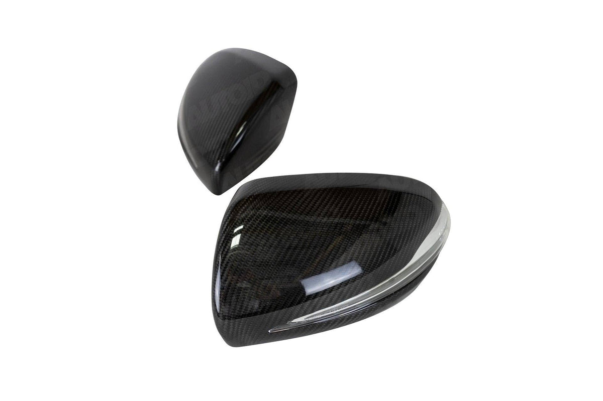 Mercedes C Class & C63 W205 Pre-preg Carbon Fibre Mirror Covers by FORM (2014-2021) - Evolve Automotive