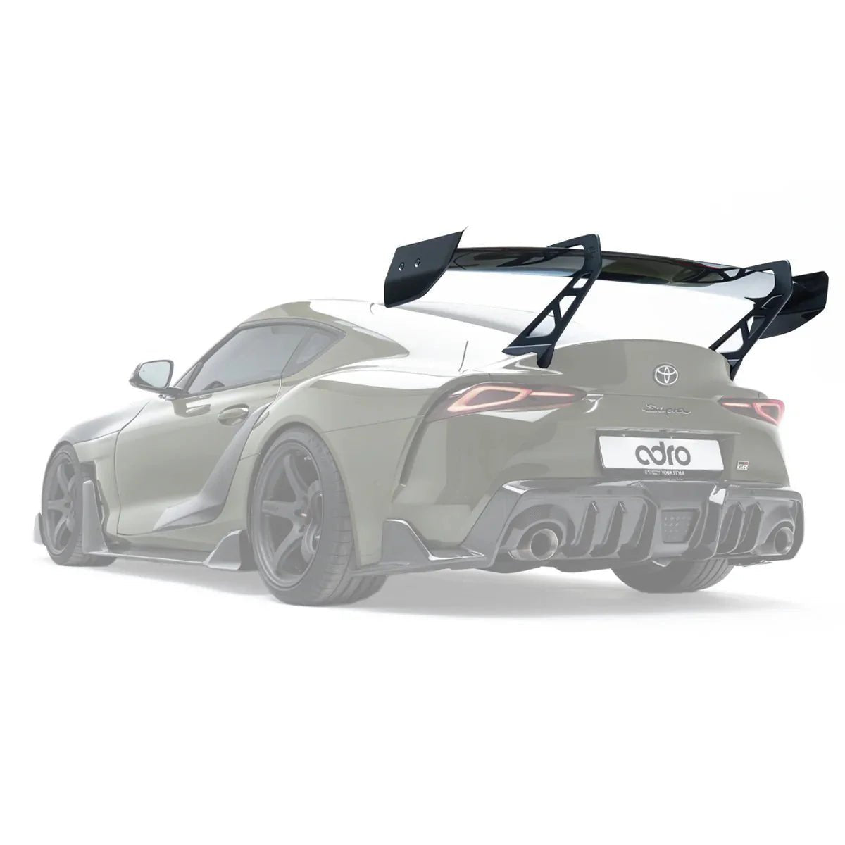 Toyota GR Supra Mk5 Pre - Preg Carbon Fibre AT - P1 Swan Neck Rear Wing by Adro (2019+) - Evolve Automotive