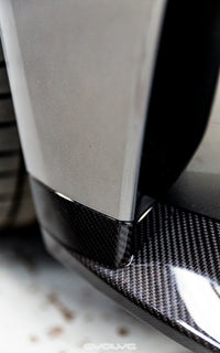 Alpha N Carbon Fibre Front Spoiler Corners - BMW 3 Series G80 M3 | 4 Series G82 M4 - Evolve Automotive
