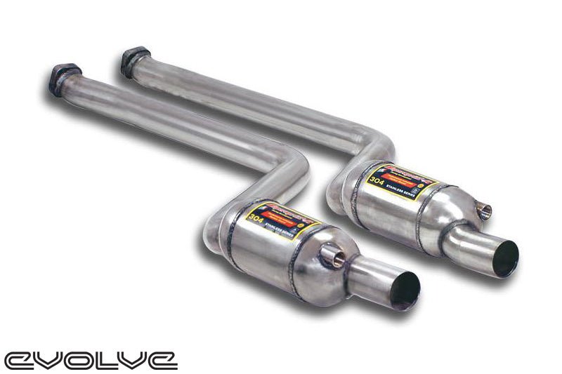 Supersprint Front Pipes With Metallic Catalytic Converters - BMW 1 Series E82 1M - Evolve Automotive