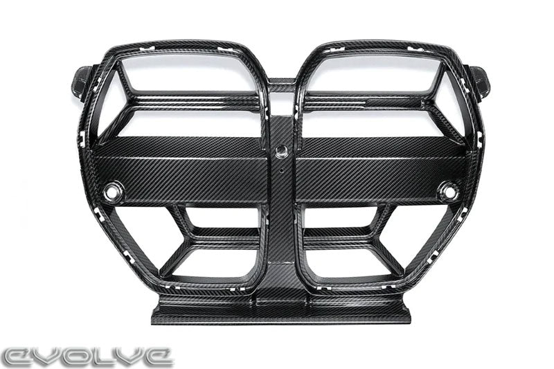 TRE Pre-preg Carbon Fibre CSL Front Kidney Grilles with ACC Fitment - BMW G80 | G81 M3 | G82 | G83 M4 - Evolve Automotive