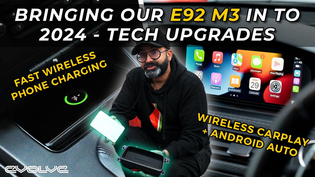 Adding Carplay/Android Auto + Wireless Charging to our E92 M3 - Induktiv + Mr12Volt Install + Review - Evolve Automotive