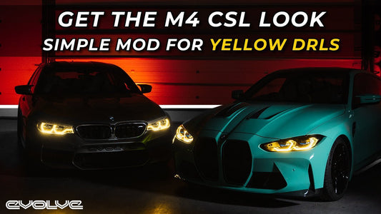 How to add Yellow DRL's like the M4 CSL or M5 CS! - Motorsport+ CSL Yellow LED Module Install - Evolve Automotive