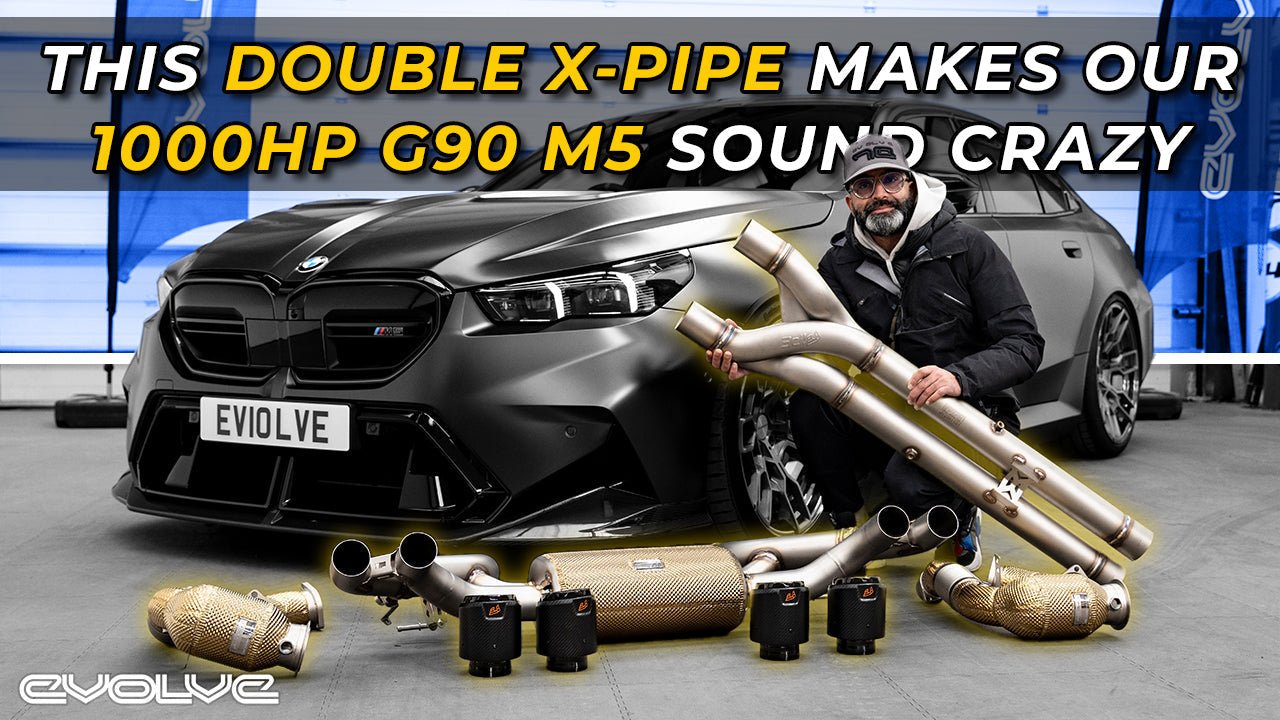 Making our 1000HP G90 M5 sound crazy! IPE Catless Downpipes + Double X-Pipe exhaust - Evolve Automotive