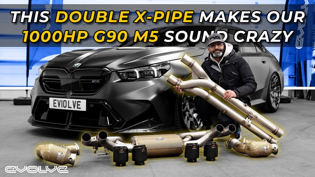 Making our 1000HP G90 M5 sound crazy! IPE Catless Downpipes + Double X-Pipe exhaust - Evolve Automotive