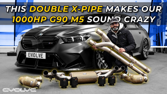Making our 1000HP G90 M5 sound crazy! IPE Catless Downpipes + Double X-Pipe exhaust - Evolve Automotive