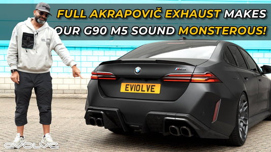Unleashing the twin turbo V8 sound of our G90 M5 with Akrapovič! - Testing rear + full exhaust - Evolve Automotive