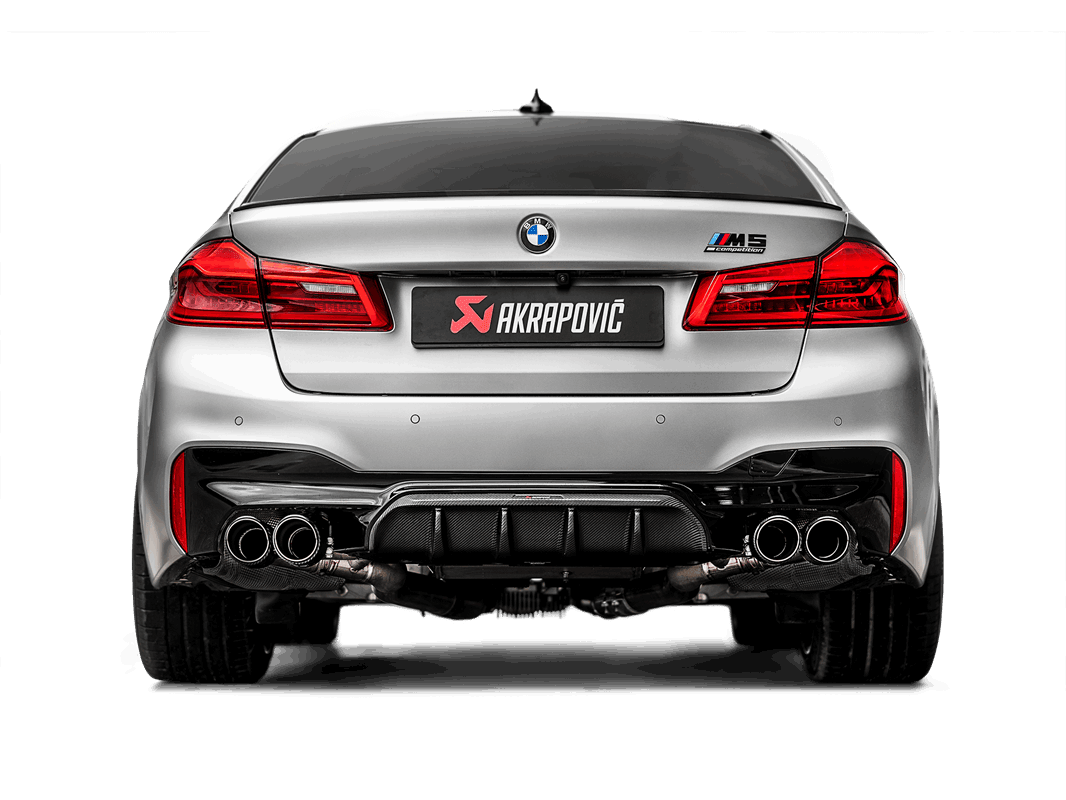 Akrapovic Slip On Line (Titanium) with Carbon Tailpipes - BMW F90 M5 | M5 Competition | M5 CS (OPF/GPF) (2021+) - Evolve Automotive
