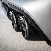 Akrapovic Slip On Line (Titanium) with Carbon Tailpipes - BMW F97 X3M | X3M Competition | F98 X4M | X4M Competition - Evolve Automotive