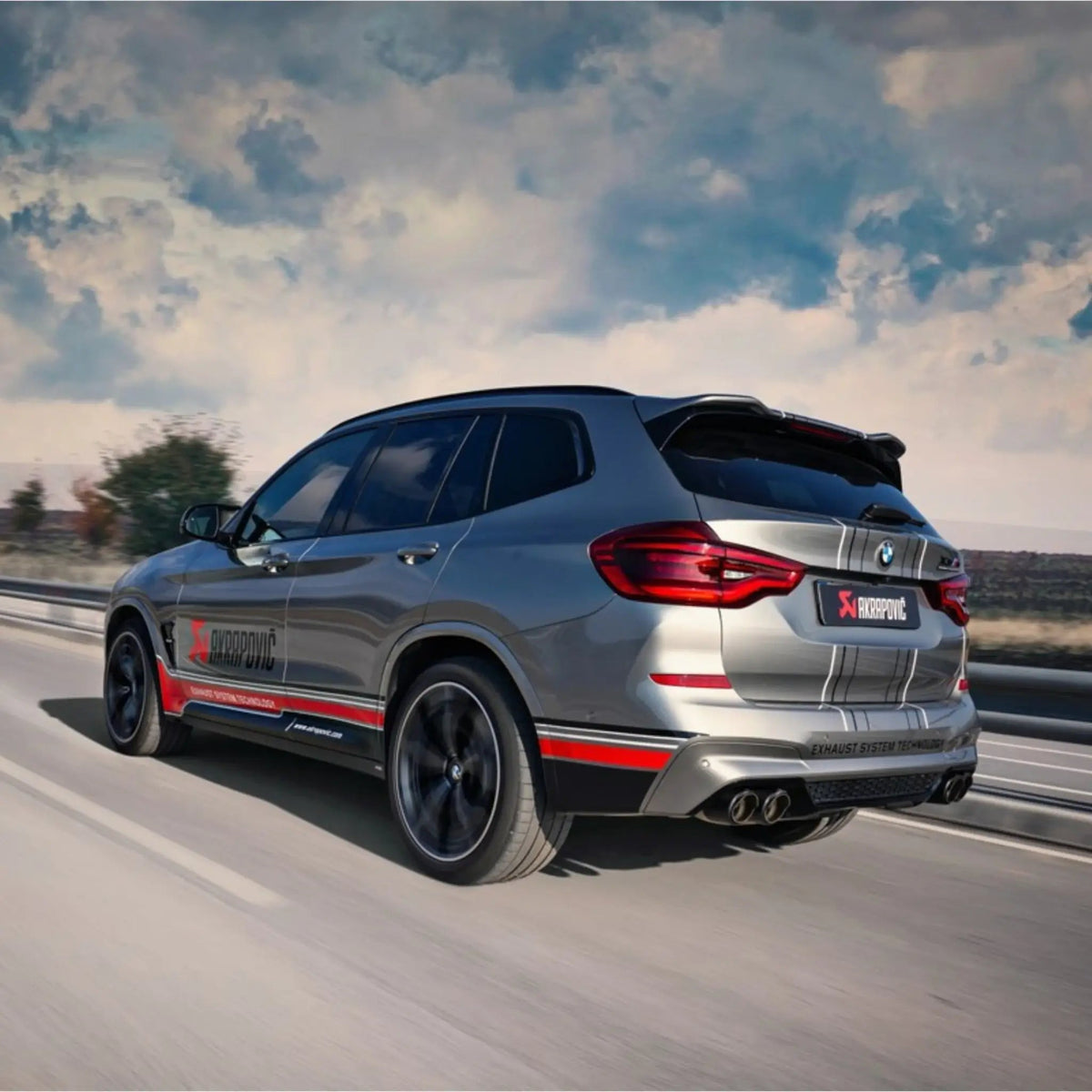 Akrapovic Slip On Line (Titanium) with Carbon Tailpipes - BMW F97 X3M | X3M Competition | F98 X4M | X4M Competition - Evolve Automotive
