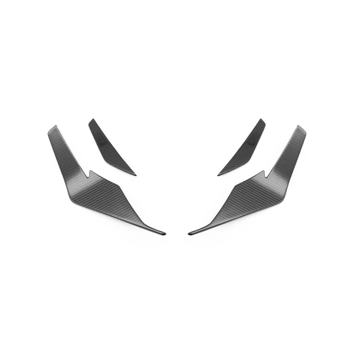 Audi R8 4S Facelift LCI Pre-Preg Carbon Fibre Front Bumper Canards by FORM (2021-2024) - Evolve Automotive