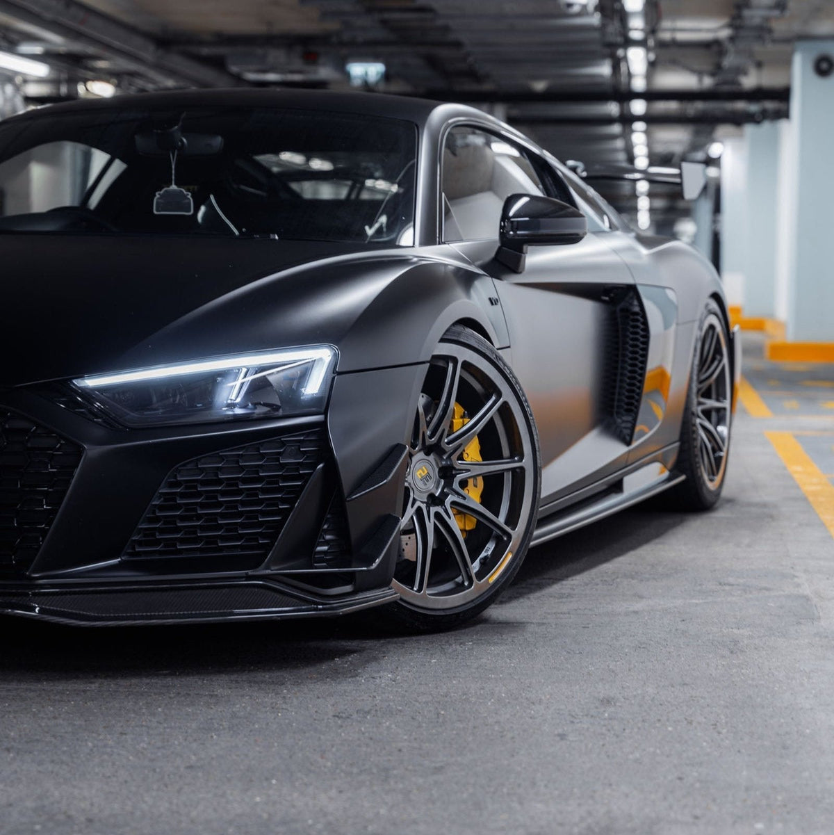 Audi R8 4S Facelift LCI Pre-Preg Carbon Fibre Front Bumper Canards by FORM (2021-2024) - Evolve Automotive
