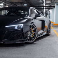 Audi R8 4S Facelift LCI Pre-Preg Carbon Fibre Front Bumper Canards by FORM (2021-2024) - Evolve Automotive