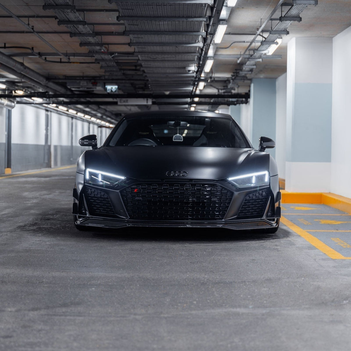 Audi R8 4S Facelift LCI Pre-Preg Carbon Fibre Front Bumper Canards by FORM (2021-2024) - Evolve Automotive