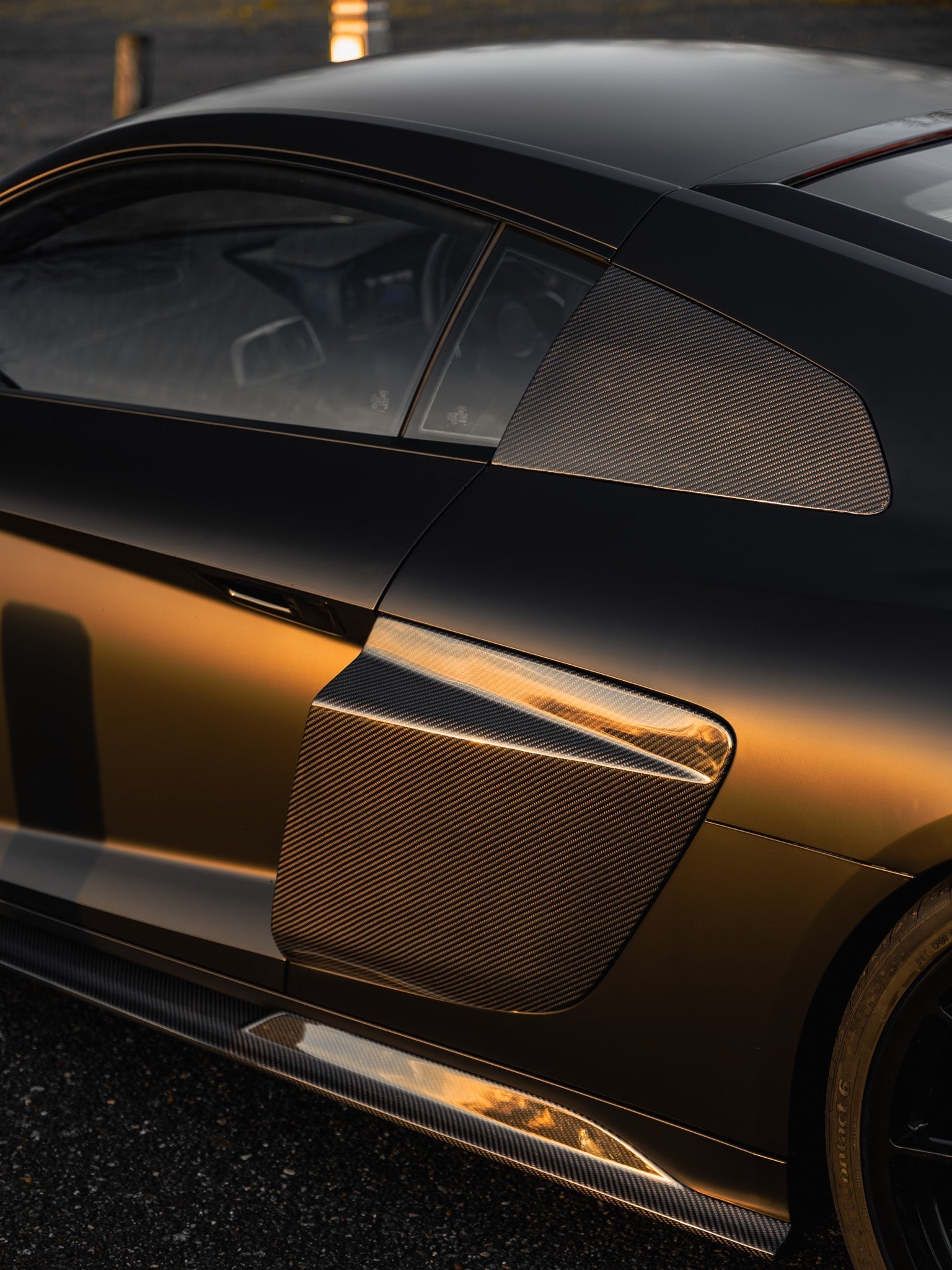 Audi R8 4S Facelift LCI Pre-Preg Carbon Fibre GT Side Garnishes by FORM (2021-2024) - Evolve Automotive