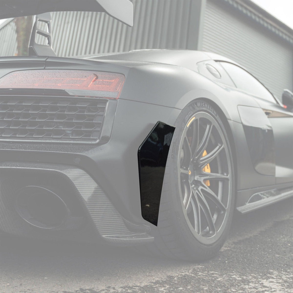 Audi R8 4S Facelift LCI Pre-Preg Carbon Fibre Rear Bumper Canards by FORM (2021-2024) - Evolve Automotive