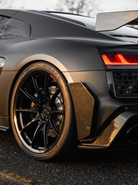 Audi R8 4S Facelift LCI Pre-Preg Carbon Fibre Rear Bumper Canards by FORM (2021-2024) - Evolve Automotive