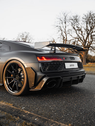 Audi R8 4S Facelift LCI Pre-Preg Carbon Fibre Rear Bumper Canards by FORM (2021-2024) - Evolve Automotive