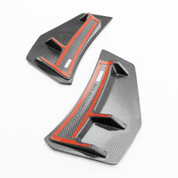 Audi R8 4S Facelift LCI Pre-Preg Carbon Fibre Rear Bumper Canards by FORM (2021-2024) - Evolve Automotive