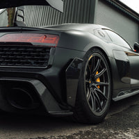 Audi R8 4S Facelift LCI Pre-Preg Carbon Fibre Rear Bumper Canards by FORM (2021-2024) - Evolve Automotive