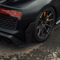 Audi R8 4S Facelift LCI Pre-Preg Carbon Fibre Rear Bumper Canards by FORM (2021-2024) - Evolve Automotive