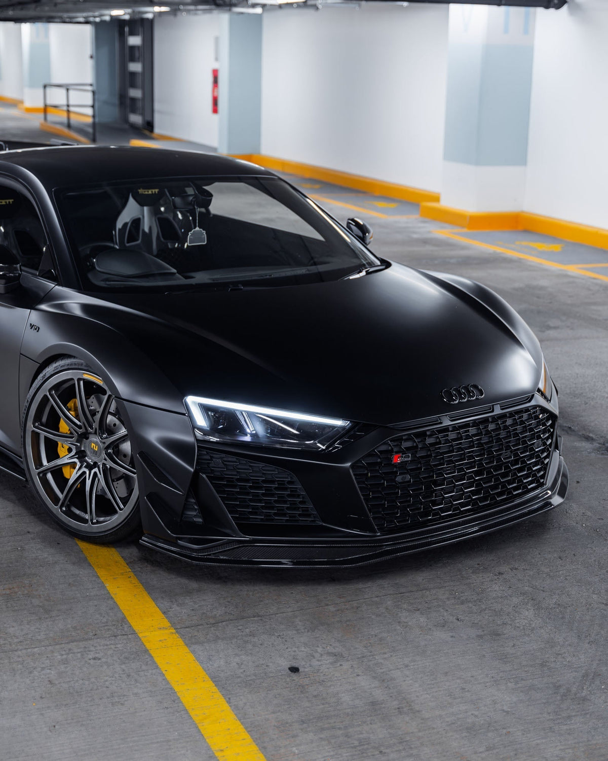 Audi R8 4S Facelift Pre-Preg Carbon Fibre Front Splitter by FORM - Evolve Automotive