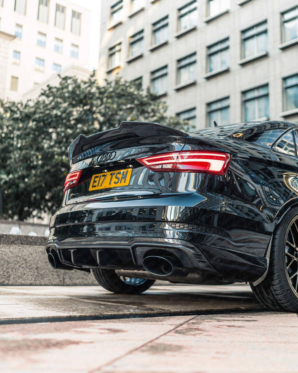 Audi RS3 8V LCI Saloon Pre-Preg Carbon Fibre Ducktail Rear Spoiler by FORM (2017-2020) - Evolve Automotive