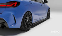 BMW 1 Series & M135i F40 EVO - 1 Gloss Black Side Skirts by ZAERO (2019 - 2024) - Evolve Automotive