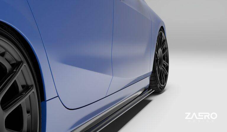BMW 1 Series & M135i F40 EVO - 1 Gloss Black Side Skirts by ZAERO (2019 - 2024) - Evolve Automotive
