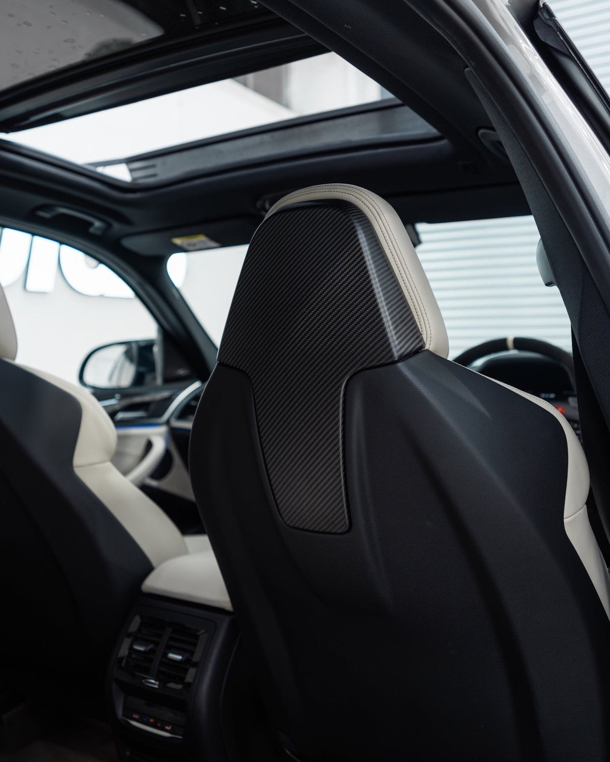 BMW 2 Series G42, M3 G80, M4 G82, M2 G87 Pre-Preg Matte Carbon Fibre Seat Back Covers by FORM (2018+) - Evolve Automotive