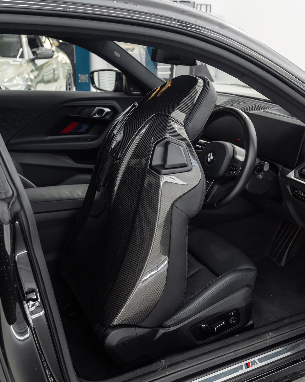BMW 2 Series G42, M4 G82, M2 G87 Pre-Preg Carbon Fibre Full Seat Back Covers by FORM (2018+) - Evolve Automotive