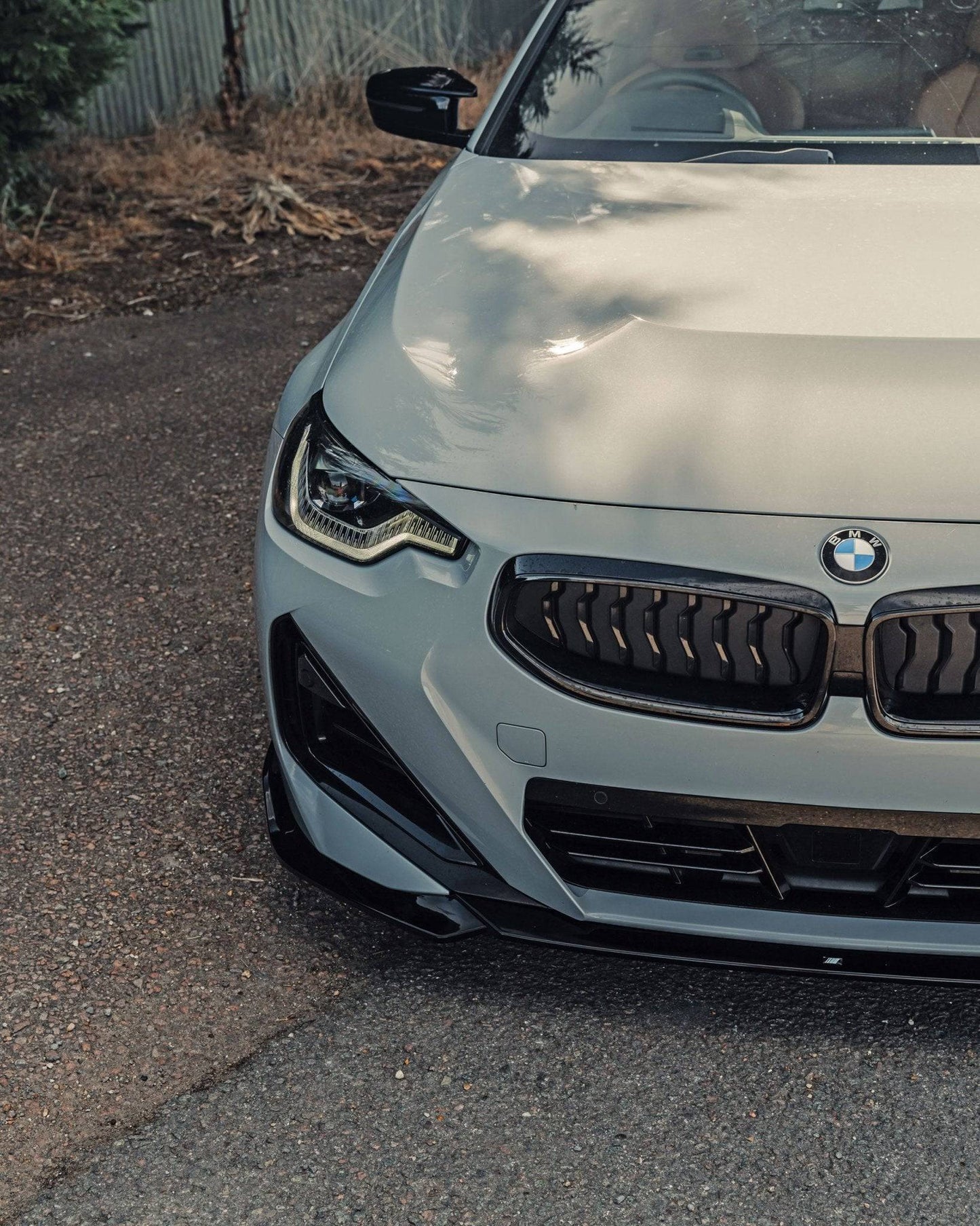 BMW 2 Series & M240i G42 Gloss Black Front Splitter (2021+) - Evolve Automotive