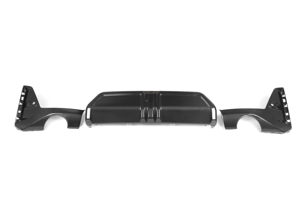 BMW 3 Series G20 G21 LCI Carbon Fibre Rear Diffuser Set by FORM (2022+) - Evolve Automotive