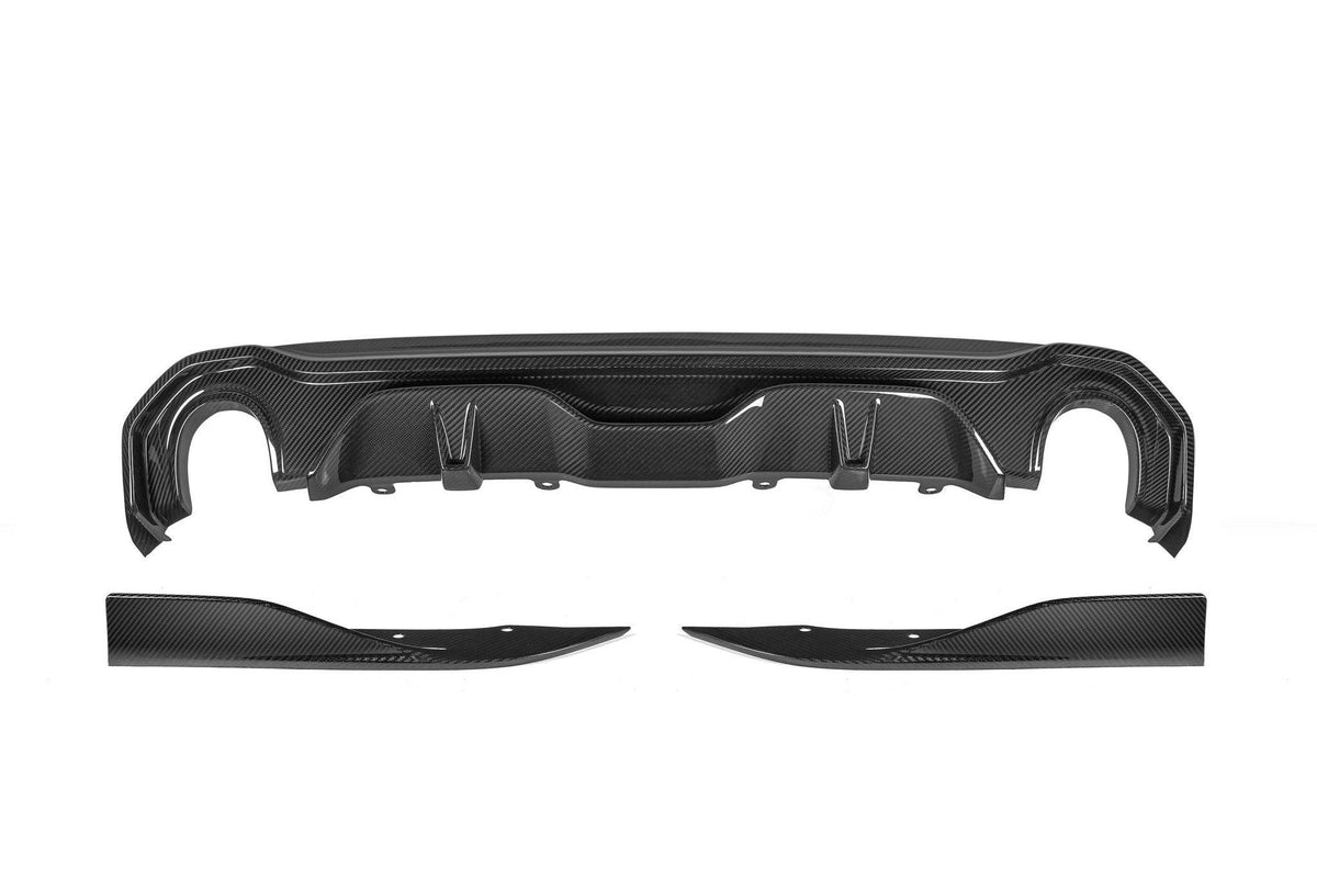 BMW 4 Series Gran Coupe G26 Pre-Preg Carbon Fibre Rear Diffuser Set by FORM (2021+) - Evolve Automotive