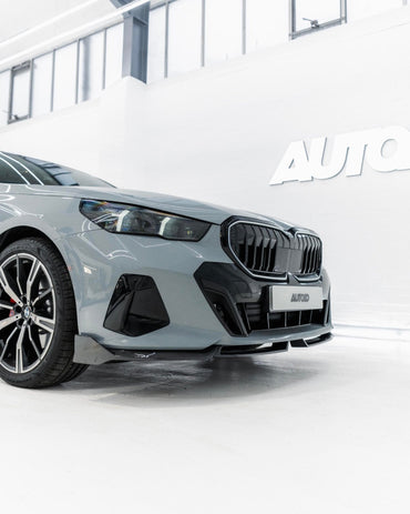 BMW 5 Series G60 G61 M Sport Pre-Preg Carbon Fibre Front Splitter by FORM (2024+) - Evolve Automotive
