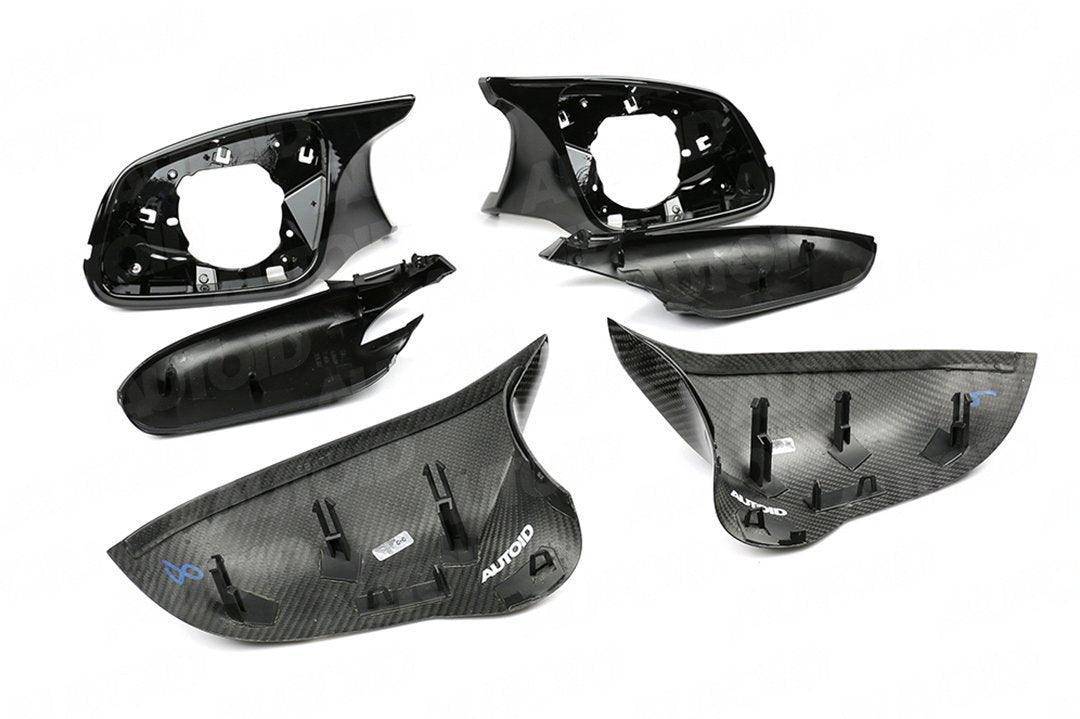 BMW F Chassis Pre - preg Carbon Fibre M Style Wing Mirror Unit by Trevora (2012 - 2019, F20 F21 F22 F30 F32 F87) - Evolve Automotive