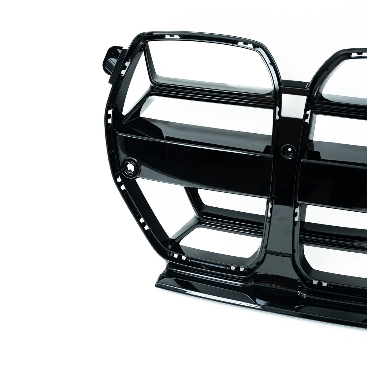 BMW G80 M3 & G82 M4 Gloss Black E-CSL Style Front Kidney Grilles with ACC by FORM (2021+) - Evolve Automotive