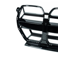 BMW G80 M3 & G82 M4 Gloss Black E-CSL Style Front Kidney Grilles with ACC by FORM (2021+) - Evolve Automotive