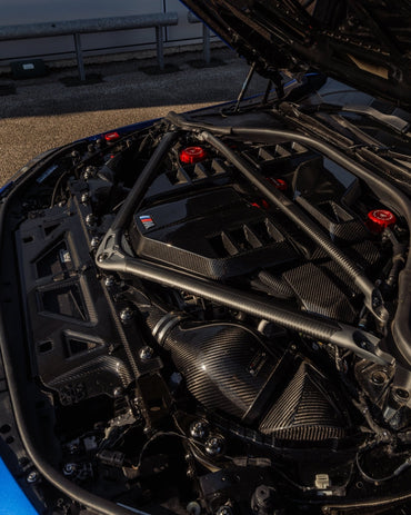 BMW G87 M2, G80 M3 & G82 M4 Pre-Preg Carbon Fibre ECU Battery Terminal Cover - Evolve Automotive