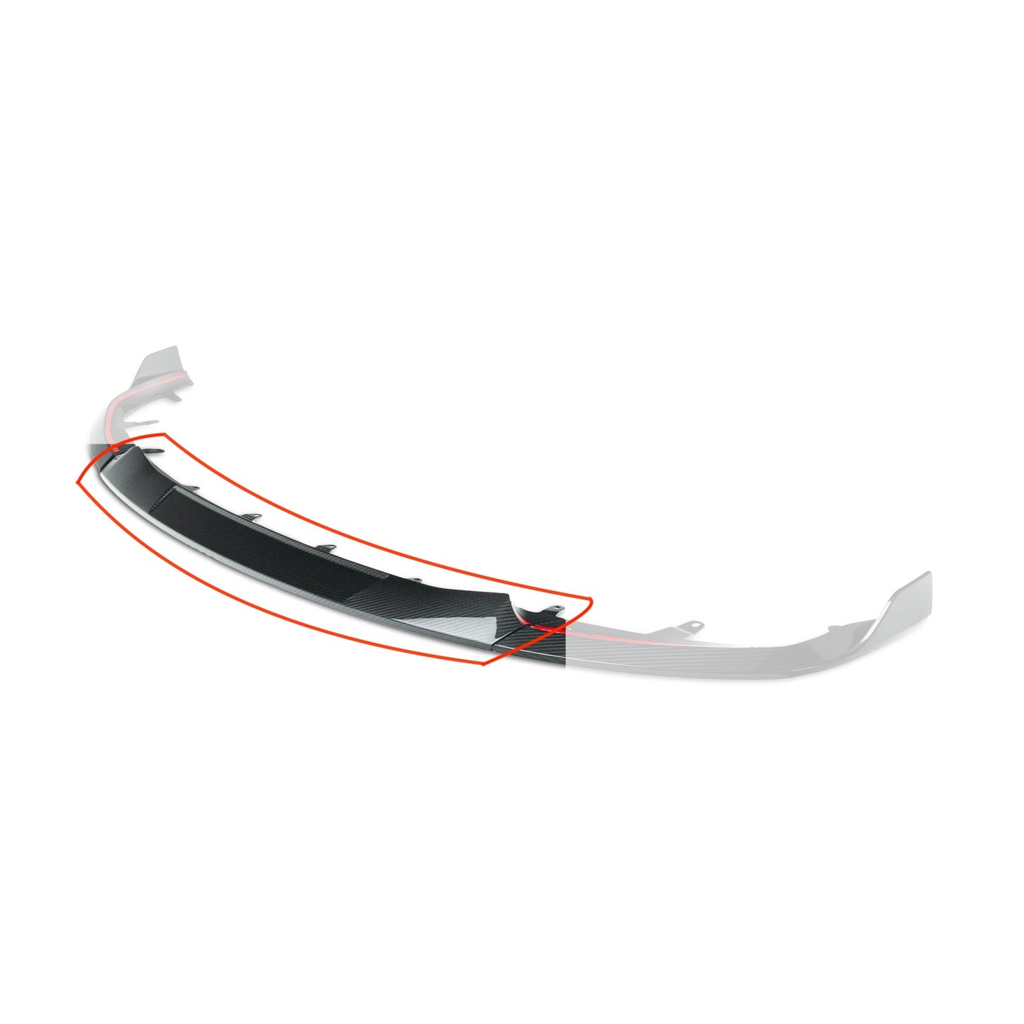 BMW G87 M2 TR87 Carbon Fibre (Winged or Flat) One Piece of Front Splitter - Evolve Automotive